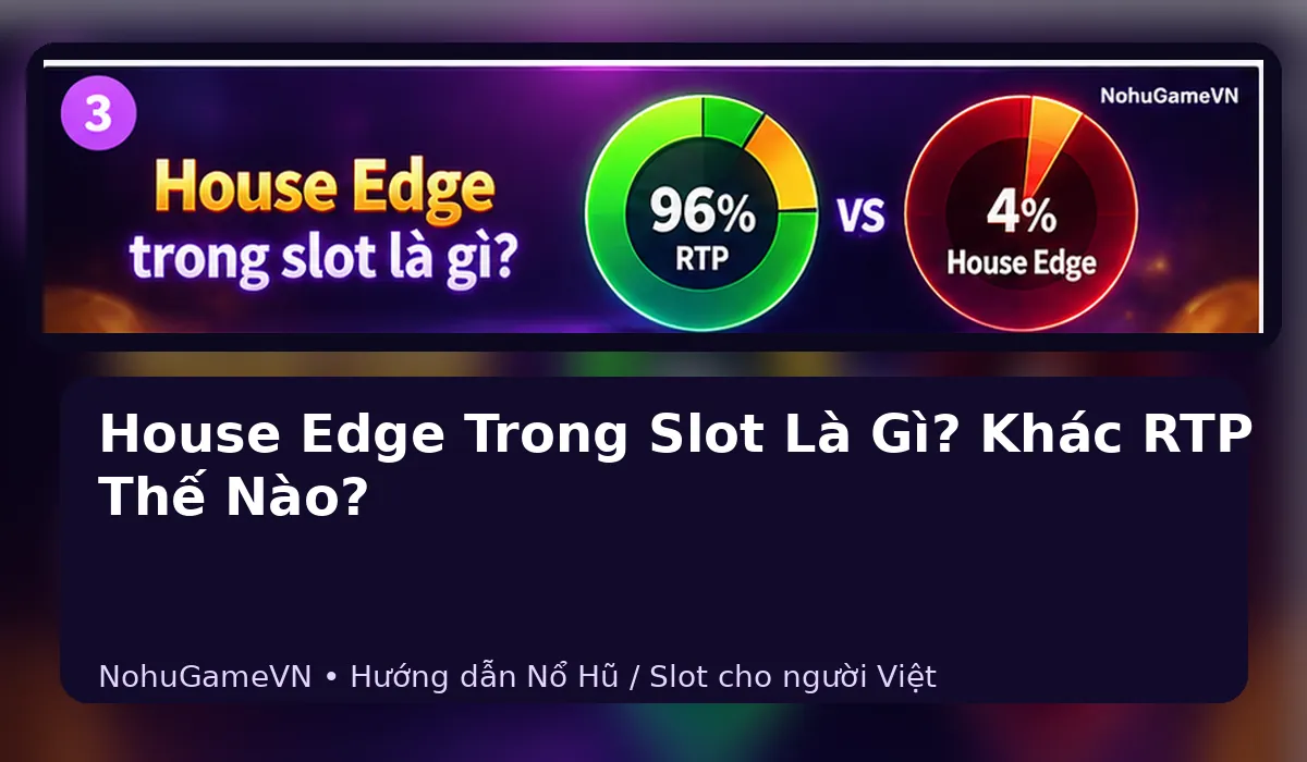 So sánh RTP 96 phần trăm và House Edge 4 phần trăm trong slot