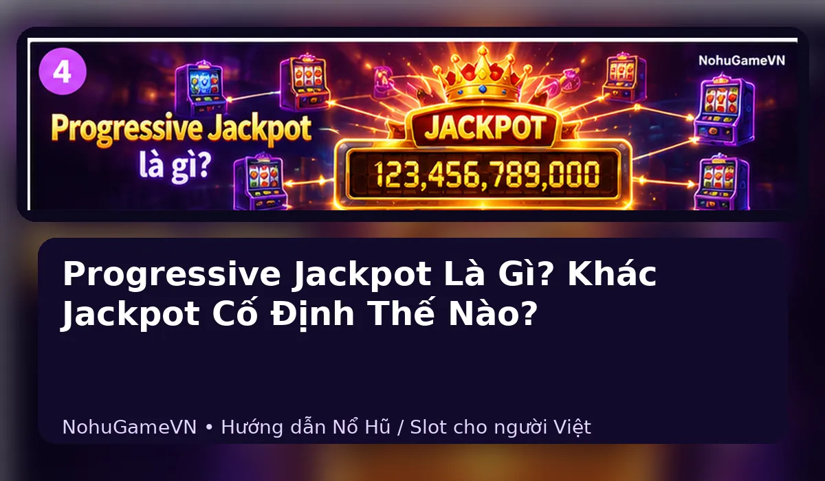 Progressive Jackpot với bộ đếm giải thưởng tăng dần và nhiều máy slot liên kết