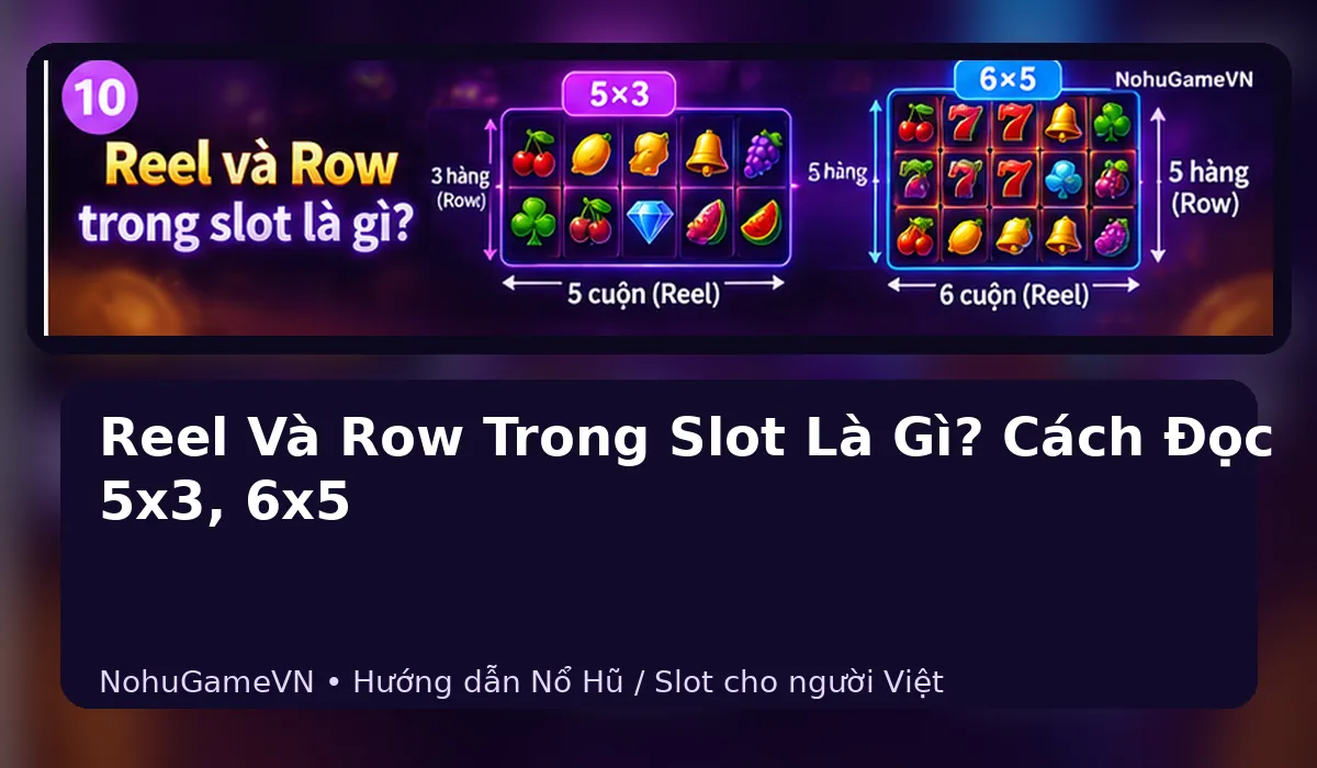 So sánh bố cục slot 5x3 và 6x5 với reels và rows